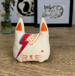 David Meowie Handmade Catnip Toy for Cool Cats - Unique Cotton Cat Toy - Filled with Canadian Catnip