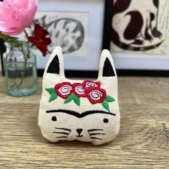 Catnip Frida Cat Toy – Handmade Cotton Toy with Premium Canadian Catnip – Gifts for Cats – 8.5cm x 10cm